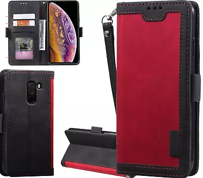 Xiaomi Pocophone F1 Case Contrast Denim Wallet • $8.90