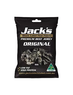 Jack's Black Label Premium Beef Jerky Original 50g X 12 • $111.95