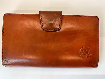 Vintage London Leather Goods Purse Wallet Orange/Tan  • £4