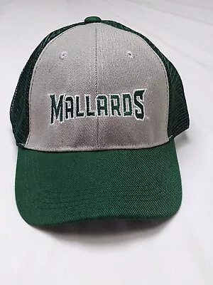 Madison Mallards Trucker Gray Green Adjustable Hat Cap Gray Hook Loop Baseball • $6.94