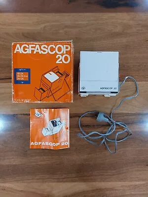 VINTAGE AGFA AGFASCOP 20 35mm Slide Viewer 6734 Boxed TESTED Made In Germany • $37.99