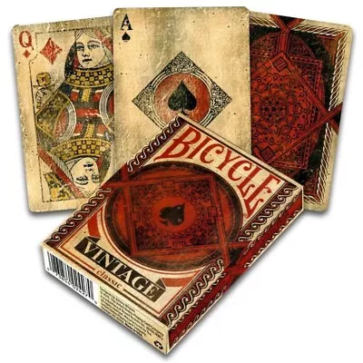 £8.98 • Buy Bicycle Vintage Classic Playing Cards Deck Original Aged Look Black And Red