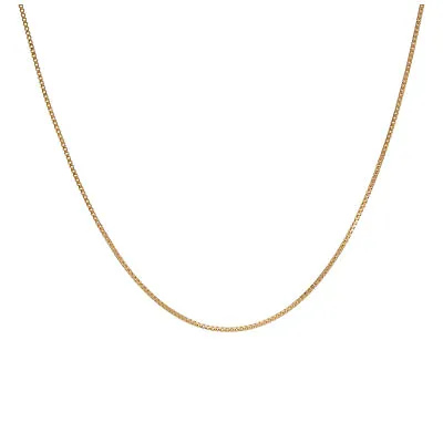 9ct Gold Fine Box Chain Necklace - 18 - 20 Inches • £115