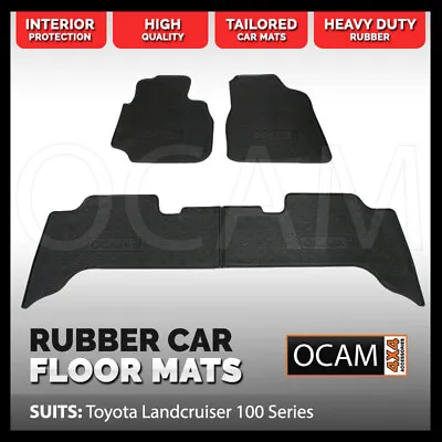 Rubber Floor Mats For Toyota Landcruiser 100 105 Series Car Mats • $89