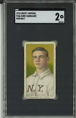 1909 T206 Rube Marquard Portrait SGC 2 • $260