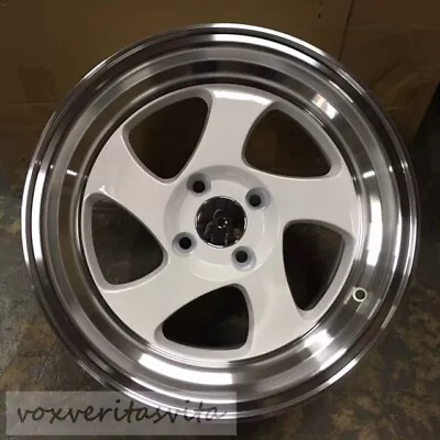 16  Swirl Tmb Style Wheels Rims White 4 Lug 4x100 Brand New Set Of 4 Step Lip • $559.69