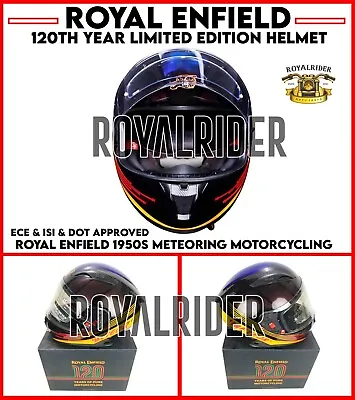Royal Enfield  1950s METEORING MOTORCYCLING 120th Year Limited Edition Helmet • $328.89
