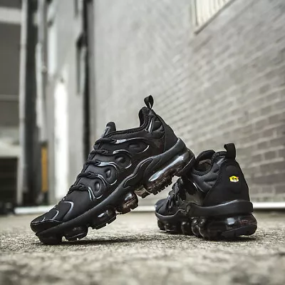 Nike Air Vapormax Plus Triple Black Mens 924453-004 New With Box • $167