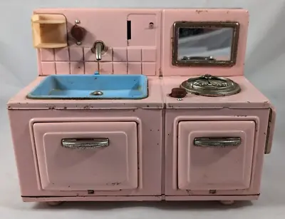 Vintage Nomura Japan Tin Toy Kitchen Sink Stove - Untested Read Description • $39.99