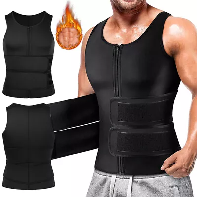 Men's Trainer Shapewear Sauna Sweat Waist Trainer Vest Body Shaper Weight Loss • $9.79