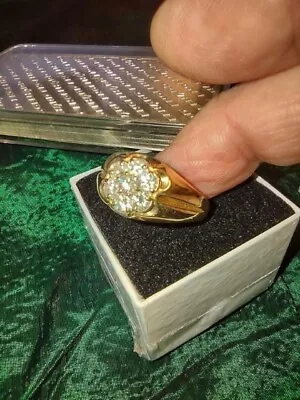 Mens Real Large 14 Kt. Gold 1 Ct. Diamond Ring • $1625