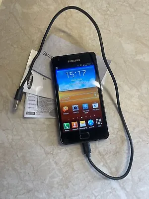 MOBILE PHONE Samsung Galaxy S2 GT-I9100 Black Smartphone. Boxed.(vodafone) • £19.99