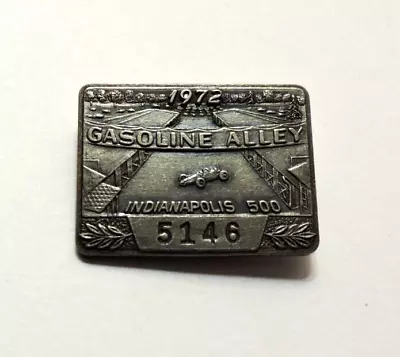 Indy 500 Silver Pit Badge 1972 #5146 • $32