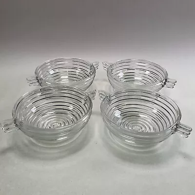 Anchor Hocking Manhattan Clear Depression Footed Sherbets - Set Of 4 • $24.99