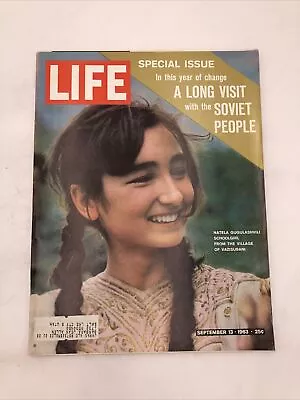 Vintage LIFE Magazine Sep 13 1963 Natela Gugulashvili Vazisubani Schoolgirl • $25.65