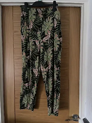 Sainsbury’s Maternity Trousers Size 14 Cropped Leopard Lightweight Patterned New • £4.99
