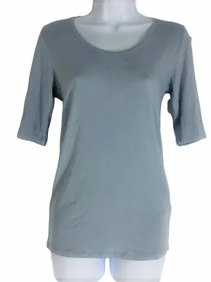 $100 Majestic Paris Women's Blue Scoop-Neck Short-Sleeve Jersey Shirt Size 3 • $40.38