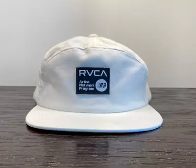 RVCA Hat Mens One Size White Snapback Artists Network Twill Dad Skate Surf • $19.99