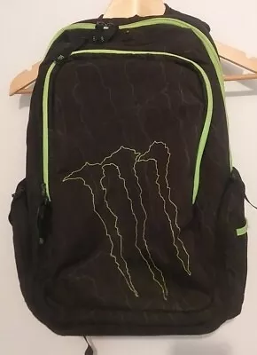 Monster Energy Black Green Bag Laptop Backpack DD • $43.68