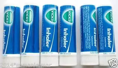 6x Vicks Inhaler For Nasal Congestion Cold Blocked Nose Fast Relief • $14.80