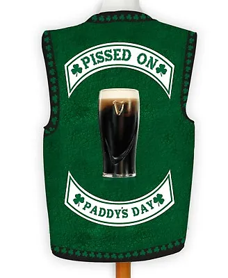 $20.67 • Buy St Patricks Pissed On Paddy's Day Design Fancy Dress Waistcoat