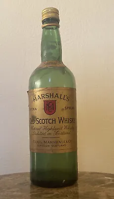 Vintage Empty Marshall’s Whiskey Scotch Bottle - Scotland • $100