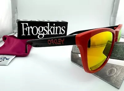 Oakley Frogskins Heritage Limited Edition Red Fire Iridium Sunglasses Oo9013-34 • $160