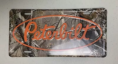 Peterbilt Truck Camouflage Camo Real Tree Metal License Plate Tag Brand New • $12