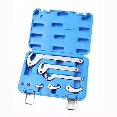 Pro Hook And Pin Wrench Tool With C Spanner 6pc Adjustable Set 35- 120mm US Ship • $46.15