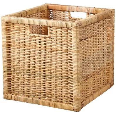 Ikea BRANAS Basket For Kallax Rattan 32x34x32cm (Natural) X 1 NEW • £28