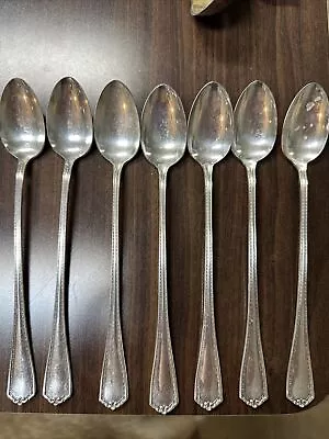 7 Vintage 1877 NF Co Iced Tea Spoons • $20