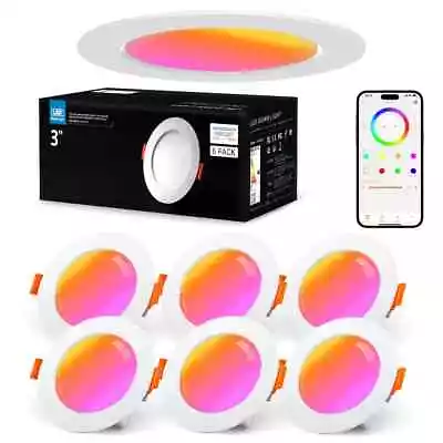 VARICART Smart LED Downlights For Ceiling Alexa 7W Bluetooth RGB Colour Changin • £32.99