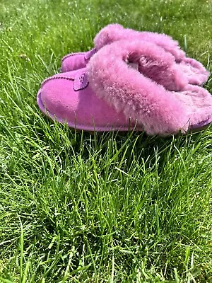 UGG COQUETTE SIZE 7 Hot PINK SHEEPSKIN SLIPPER CLOG • $67