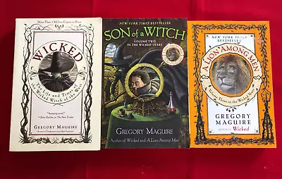 Wicked Years Series: Wicked Son Of A Witch & A Lion Among Men Gregory Macguire • $19.99