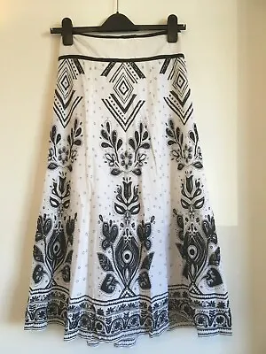 Maternity Mamas & Papas UK8  Skirt White Black Women's Clothes  Beautiful • £7.99