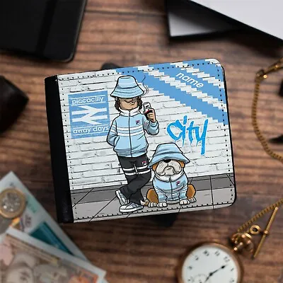 Personalised Manchester Wallet Football Bi Fold Coin Card Casual Retro FTS40 • £14.95
