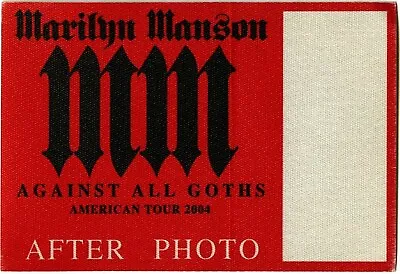 Marilyn Manson 2004 The Golden Age Of Grotesque Concert Tour  Backstage Pass • $22.95