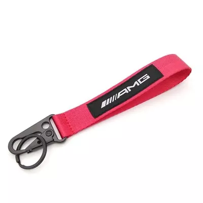 Car Key Chain Ring Red Nylon Lanyard Keyring Accessories For Mercedes Benz AMG • $9.99