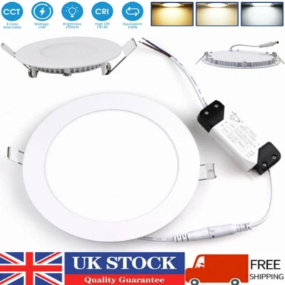 £3.79 • Buy 10X Ultra Slim Recessed LED Flat Panel Ceiling Spot Lights Downlights Spotlights