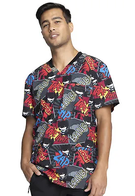 Batman Cherokee Scrubs Tooniforms DC Comics Mens V Neck Top TF725 DMKW • $32.98