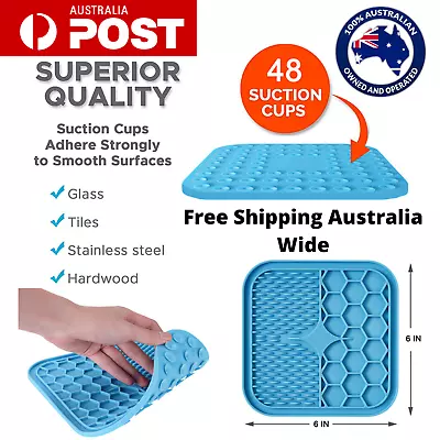$7.90 • Buy Dog Cat Lick Pad Food Anxiety Bowl Suction Mat Training Boredom Slow Feeder