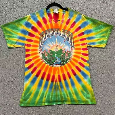 Grateful Dead Shirt Adult L Tie Dye Sunrise Double Sided Graphic Band Tee • $49.88