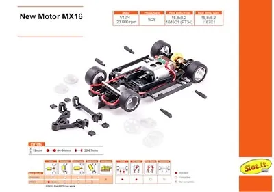 $52.95 • Buy Slot It Sich109d Hrs2 Inline 0.5 Offset Rtr Chassis New 1/32 Slot Car Part