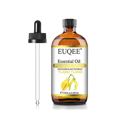 EUQEE 4Oz Pure Ylang Ylang Essential Oil For Diffuser Skin Care Massage 118ML • £25.19