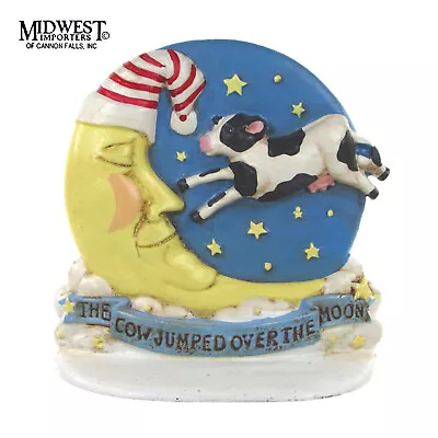 Midwest Of Cannon Falls COW JUMPED OVER THE MOON 7  Cast Iron Doorstop Nursery • $39.95