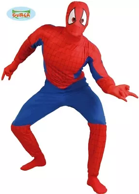 Mens Superhero Fancy Dress Costume Spider Super Hero Man New Fg • £21.99