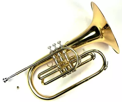 Advanced Monel Pistons Marching Mellophone Key Of F W/ Case Gold Lacquer Finish • $659