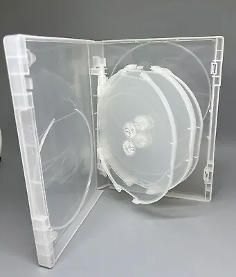 10 Top Quality 25mm 8-disc Dvd Case Super Clear Clip Viva25mm08-clr • $25.99