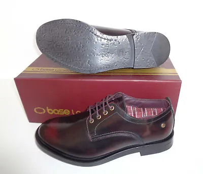 £19.98 • Buy Base London New Mens Leather Bordo Dress Casual Formal Shoes RRP £70 UK Size 6