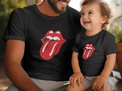 Rolling Stones T Shirt - Baby T Shirt Or Adult T Shirt - Matching - Music • £10.99